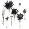 imageLings Moment Artificial Greenery Stems Box Set 30pcs with 8 Kinds of Faux Greenery Picks for DIY Bridal Bouquets Wedding Floral Arrangement Table Centerpieces Purple ampamp Dark GreenBlkblack