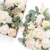 imageLings Moment Fake Flowers Box Faux Artificial Greenery Stems Foam Roses Silk Lilac for Wedding Decor Centerpieces Table Decorations Floral Arrangements Lavender ampamp Purple Mini ComboWhtwhite  Sage  Gold