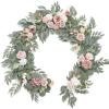 imageLings Moment Flower Garland  6FT Eucalyptus ampamp Rose  Sweetheart Table Decor for Wedding Reception Artificial Floral Garland for Arch Mantle Christmas Backdrop Decoration PurplePkgarden Dusty Rose