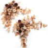 imageLings moment 2PCS Sage Green Artificial Flower Garland Wedding Arch Flowers Floral Swags Centerpieces Greenery Arrangements for SweetheartHead Table Easel Wall Entryway Board Backdrop DecorBrnrust  Brown