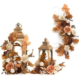 imageLings moment 6Pack 2ft Artificial Flowers Garland Green ampamp Sage Lantern Flower Centerpieces Mauve Wedding Aisle Decor Chair Flowers Arch Floral for Signs DIY Table Wall Window Cake DecorationBrnrust  Sepia