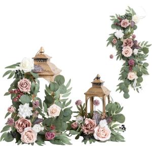 imageLings moment 6Pack 2ft Artificial Flowers Garland Green ampamp Sage Lantern Flower Centerpieces Mauve Wedding Aisle Decor Chair Flowers Arch Floral for Signs DIY Table Wall Window Cake DecorationPkmauve