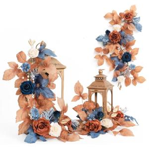 imageLings moment 6Pack 2ft Artificial Flowers Garland Green ampamp Sage Lantern Flower Centerpieces Mauve Wedding Aisle Decor Chair Flowers Arch Floral for Signs DIY Table Wall Window Cake DecorationOrburnt Orange  Navy Blue
