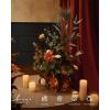 imageLings Moment 410quot Tall FreeStanding Wedding Aisle Artificial Flowers for Ceremony Decor 2PCS White Walkway Floral Chair Markers Faux Rose Altar Arch Arrangement Spring Decorations OutdoorOrterracotta  Orange