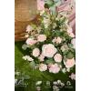 imageLings Moment 410quot Tall FreeStanding Wedding Aisle Artificial Flowers for Ceremony Decor 2PCS White Walkway Floral Chair Markers Faux Rose Altar Arch Arrangement Spring Decorations OutdoorPkblush  Cream