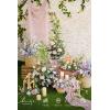 imageLings Moment 410quot Tall FreeStanding Wedding Aisle Artificial Flowers for Ceremony Decor 2PCS White Walkway Floral Chair Markers Faux Rose Altar Arch Arrangement Spring Decorations OutdoorPkblush  Cream