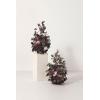 imageLings Moment 410quot Tall FreeStanding Wedding Aisle Artificial Flowers for Ceremony Decor 2PCS White Walkway Floral Chair Markers Faux Rose Altar Arch Arrangement Spring Decorations OutdoorPrpldeep Plum