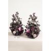imageLings Moment 410quot Tall FreeStanding Wedding Aisle Artificial Flowers for Ceremony Decor 2PCS White Walkway Floral Chair Markers Faux Rose Altar Arch Arrangement Spring Decorations OutdoorPrpldeep Plum
