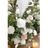 imageLings Moment 410quot Tall FreeStanding Wedding Aisle Artificial Flowers for Ceremony Decor 2PCS White Walkway Floral Chair Markers Faux Rose Altar Arch Arrangement Spring Decorations OutdoorWhtwhite  Sage