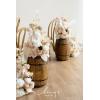 imageLings Moment 410quot Tall FreeStanding Wedding Aisle Artificial Flowers for Ceremony Decor 2PCS White Walkway Floral Chair Markers Faux Rose Altar Arch Arrangement Spring Decorations OutdoorWhtwhite  Beige
