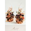 imageLings Moment 410quot Tall FreeStanding Wedding Aisle Artificial Flowers for Ceremony Decor 2PCS White Walkway Floral Chair Markers Faux Rose Altar Arch Arrangement Spring Decorations OutdoorOrblack  Pumpkin Orange