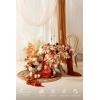 imageLings Moment 410quot Tall FreeStanding Wedding Aisle Artificial Flowers for Ceremony Decor 2PCS White Walkway Floral Chair Markers Faux Rose Altar Arch Arrangement Spring Decorations OutdoorOrrust  Sepia