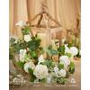imageLings moment 2Pack 2ft Dusty Rose Artificial Flower Garland Lantern Flower Centerpieces Wedding Aisle Decor Chair Flowers Arch Floral for Signs DIY Table Wall Window Cake DecorationWhtlily of the Valley White