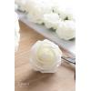 imageLings Moment Artificial Flowers 25Pcs Mauve Plum Roses Decor wStems3quot Real Touch DIY Foam Floral for Wedding BouquetCenterpieces Outdoors Party Backdrop RoomTable and GardenPot DecorationsWht Ivory