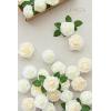 imageLings Moment Artificial Flowers 25Pcs Mauve Plum Roses Decor wStems3quot Real Touch DIY Foam Floral for Wedding BouquetCenterpieces Outdoors Party Backdrop RoomTable and GardenPot DecorationsWht Ivory Cream Heirloom