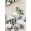 imageLings Moment Artificial Flowers 25Pcs Mauve Plum Roses Decor wStems3quot Real Touch DIY Foam Floral for Wedding BouquetCenterpieces Outdoors Party Backdrop RoomTable and GardenPot DecorationsSlv Shimmer Silver Grey  White