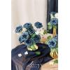imageLings Moment Artificial Flowers 25Pcs Mauve Plum Roses Decor wStems3quot Real Touch DIY Foam Floral for Wedding BouquetCenterpieces Outdoors Party Backdrop RoomTable and GardenPot DecorationsBlu Glowing Navy Blue