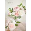 imageLings Moment Artificial Flowers 25Pcs Mauve Plum Roses Decor wStems3quot Real Touch DIY Foam Floral for Wedding BouquetCenterpieces Outdoors Party Backdrop RoomTable and GardenPot DecorationsPk Blush