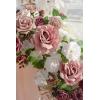 imageLings Moment Artificial Flowers 25Pcs Mauve Plum Roses Decor wStems3quot Real Touch DIY Foam Floral for Wedding BouquetCenterpieces Outdoors Party Backdrop RoomTable and GardenPot DecorationsWht White