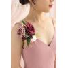 imageLings Moment Artificial Flowers 25Pcs Mauve Plum Roses Decor wStems3quot Real Touch DIY Foam Floral for Wedding BouquetCenterpieces Outdoors Party Backdrop RoomTable and GardenPot DecorationsRd Shades of Burgundy