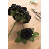 imageLings Moment Artificial Flowers 25Pcs Mauve Plum Roses Decor wStems3quot Real Touch DIY Foam Floral for Wedding BouquetCenterpieces Outdoors Party Backdrop RoomTable and GardenPot DecorationsBlk Black