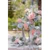 imageLings Moment Artificial Flowers 25Pcs Mauve Plum Roses Decor wStems3quot Real Touch DIY Foam Floral for Wedding BouquetCenterpieces Outdoors Party Backdrop RoomTable and GardenPot DecorationsBlu Powder Blue