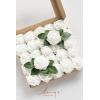 imageLings Moment Artificial Flowers 25Pcs Mauve Plum Roses Decor wStems3quot Real Touch DIY Foam Floral for Wedding BouquetCenterpieces Outdoors Party Backdrop RoomTable and GardenPot DecorationsWht Glowing White