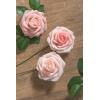 imageLings Moment Artificial Flowers 25Pcs Mauve Plum Roses Decor wStems3quot Real Touch DIY Foam Floral for Wedding BouquetCenterpieces Outdoors Party Backdrop RoomTable and GardenPot DecorationsPk Pink Shades