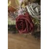 imageLings Moment Artificial Flowers 25Pcs Mauve Plum Roses Decor wStems3quot Real Touch DIY Foam Floral for Wedding BouquetCenterpieces Outdoors Party Backdrop RoomTable and GardenPot DecorationsRd Shades of Burgundy