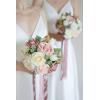 imageLings Moment Artificial Flowers 25Pcs Mauve Plum Roses Decor wStems3quot Real Touch DIY Foam Floral for Wedding BouquetCenterpieces Outdoors Party Backdrop RoomTable and GardenPot DecorationsWht Ivory