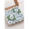 imageLings Moment Artificial Flowers 25Pcs Mauve Plum Roses Decor wStems3quot Real Touch DIY Foam Floral for Wedding BouquetCenterpieces Outdoors Party Backdrop RoomTable and GardenPot DecorationsBlu Powder Blue