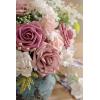imageLings Moment Artificial Flowers 25Pcs Mauve Plum Roses Decor wStems3quot Real Touch DIY Foam Floral for Wedding BouquetCenterpieces Outdoors Party Backdrop RoomTable and GardenPot DecorationsPk Mauve