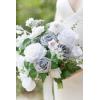 imageLings Moment Artificial Flowers 25Pcs Mauve Plum Roses Decor wStems3quot Real Touch DIY Foam Floral for Wedding BouquetCenterpieces Outdoors Party Backdrop RoomTable and GardenPot DecorationsSlv Shimmer Silver Grey  White