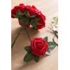 imageLings Moment Artificial Flowers 25Pcs Mauve Plum Roses Decor wStems3quot Real Touch DIY Foam Floral for Wedding BouquetCenterpieces Outdoors Party Backdrop RoomTable and GardenPot DecorationsRd Red
