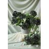 imageLings Moment Artificial Flowers 25Pcs Mauve Plum Roses Decor wStems3quot Real Touch DIY Foam Floral for Wedding BouquetCenterpieces Outdoors Party Backdrop RoomTable and GardenPot DecorationsGn Black Forest