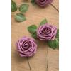 imageLings Moment Artificial Flowers 25Pcs Mauve Plum Roses Decor wStems3quot Real Touch DIY Foam Floral for Wedding BouquetCenterpieces Outdoors Party Backdrop RoomTable and GardenPot DecorationsPk Mauve