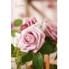 imageLings Moment Artificial Flowers 25Pcs Mauve Plum Roses Decor wStems3quot Real Touch DIY Foam Floral for Wedding BouquetCenterpieces Outdoors Party Backdrop RoomTable and GardenPot DecorationsPk Cinnamon Rose  Shabby Pink