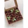 imageLings Moment Artificial Flowers 25Pcs Mauve Plum Roses Decor wStems3quot Real Touch DIY Foam Floral for Wedding BouquetCenterpieces Outdoors Party Backdrop RoomTable and GardenPot DecorationsBrn Walnut Brown