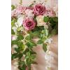 imageLings Moment Artificial Flowers 25Pcs Mauve Plum Roses Decor wStems3quot Real Touch DIY Foam Floral for Wedding BouquetCenterpieces Outdoors Party Backdrop RoomTable and GardenPot DecorationsPk Cinnamon Rose  Shabby Pink