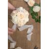 imageLings Moment Artificial Flowers 25Pcs Mauve Plum Roses Decor wStems3quot Real Touch DIY Foam Floral for Wedding BouquetCenterpieces Outdoors Party Backdrop RoomTable and GardenPot DecorationsWht Ivory Cream Heirloom