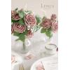 imageLings Moment Artificial Flowers 25Pcs Mauve Plum Roses Decor wStems3quot Real Touch DIY Foam Floral for Wedding BouquetCenterpieces Outdoors Party Backdrop RoomTable and GardenPot DecorationsPk Dusty Rose