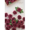 imageLings Moment Artificial Flowers 25Pcs Mauve Plum Roses Decor wStems3quot Real Touch DIY Foam Floral for Wedding BouquetCenterpieces Outdoors Party Backdrop RoomTable and GardenPot DecorationsRd Shades of Burgundy
