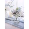 imageLings Moment Artificial Flowers 25Pcs Mauve Plum Roses Decor wStems3quot Real Touch DIY Foam Floral for Wedding BouquetCenterpieces Outdoors Party Backdrop RoomTable and GardenPot DecorationsSlv Shimmer Silver Grey  White