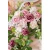 imageLings Moment Artificial Flowers 25Pcs Mauve Plum Roses Decor wStems3quot Real Touch DIY Foam Floral for Wedding BouquetCenterpieces Outdoors Party Backdrop RoomTable and GardenPot DecorationsPk Cinnamon Rose  Shabby Pink