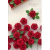 imageLings Moment Artificial Flowers 25Pcs Mauve Plum Roses Decor wStems3quot Real Touch DIY Foam Floral for Wedding BouquetCenterpieces Outdoors Party Backdrop RoomTable and GardenPot DecorationsRd Red