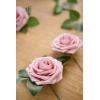 imageLings Moment Artificial Flowers 25Pcs Mauve Plum Roses Decor wStems3quot Real Touch DIY Foam Floral for Wedding BouquetCenterpieces Outdoors Party Backdrop RoomTable and GardenPot DecorationsPk Shabby Blush