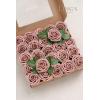 imageLings Moment Artificial Flowers 25Pcs Mauve Plum Roses Decor wStems3quot Real Touch DIY Foam Floral for Wedding BouquetCenterpieces Outdoors Party Backdrop RoomTable and GardenPot DecorationsPk Dusty Rose