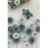 imageLings Moment Artificial Flowers 25Pcs Mauve Plum Roses Decor wStems3quot Real Touch DIY Foam Floral for Wedding BouquetCenterpieces Outdoors Party Backdrop RoomTable and GardenPot DecorationsBlu Dutch Blue  Dusty Blue