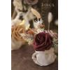imageLings Moment Artificial Flowers 25Pcs Mauve Plum Roses Decor wStems3quot Real Touch DIY Foam Floral for Wedding BouquetCenterpieces Outdoors Party Backdrop RoomTable and GardenPot DecorationsRd Shades of Burgundy