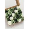 imageLings Moment Artificial Flowers 25Pcs Mauve Plum Roses Decor wStems3quot Real Touch DIY Foam Floral for Wedding BouquetCenterpieces Outdoors Party Backdrop RoomTable and GardenPot DecorationsGn Emerald  Sage Green